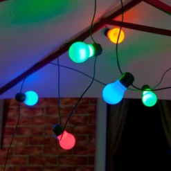 Solar Festoon Fairy Lights 12 Multi Colour -Solar Lights Store 12 multi colour festoon li1 3