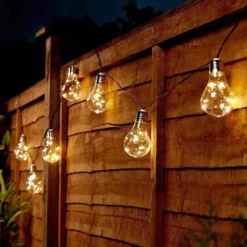 Solar Festoon Fairy Lights 10 Warm White