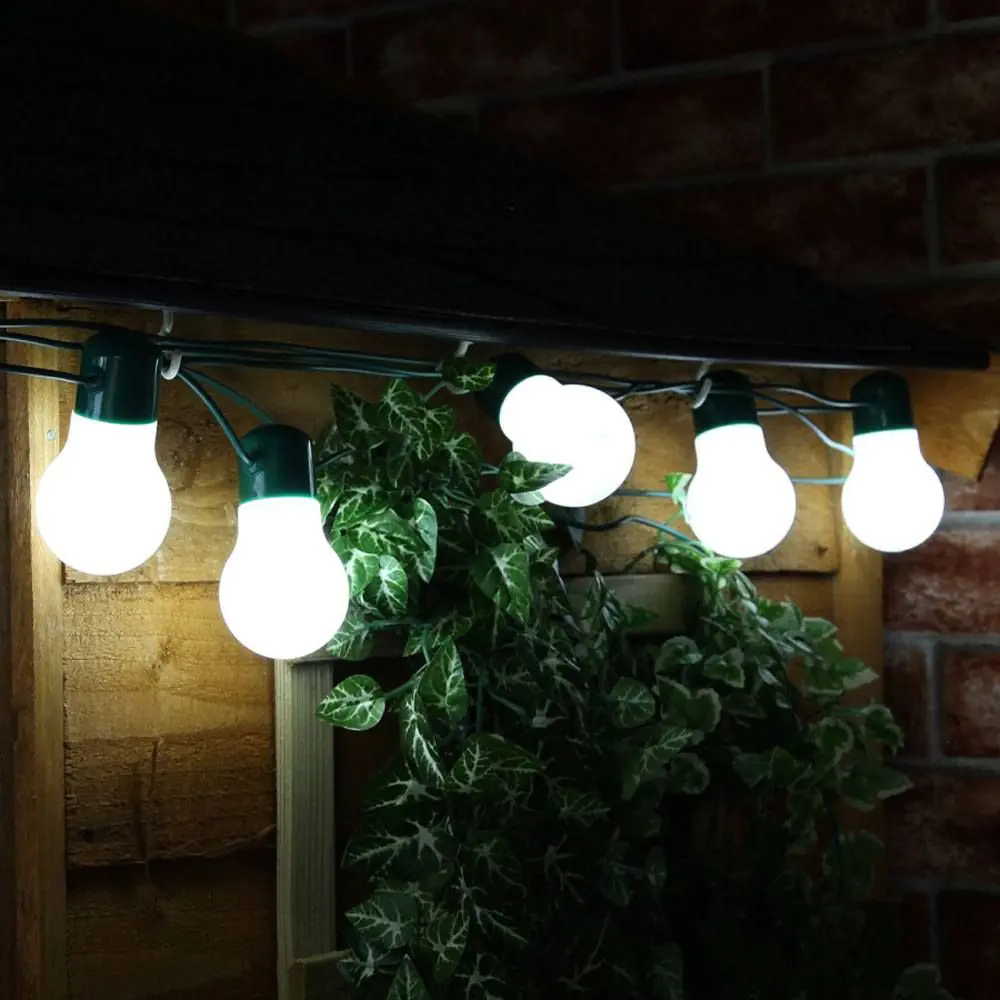 Solar Festoon Fairy Lights 12 White 4 Solar Festoon Fairy Lights 12 White - Image 2