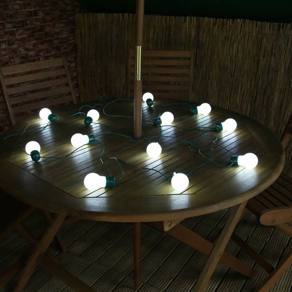 Solar Festoon Fairy Lights 12 White 6 Solar Festoon Fairy Lights 12 White - Image 4