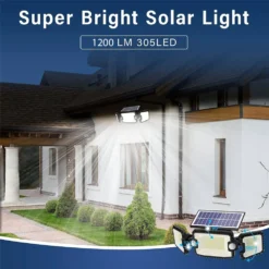 1200 Lumen Solar Led Security Lights -Solar Lights Store 1200 lumen solar led security lights 1 1