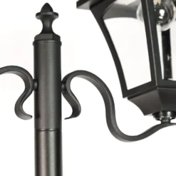 Large Black Twin Head Solar Lamp Post 2.1m 11 Large Black Twin Head Solar Lamp Post 2.1m -Solar Lights Store 2.1 black solar lamp post3