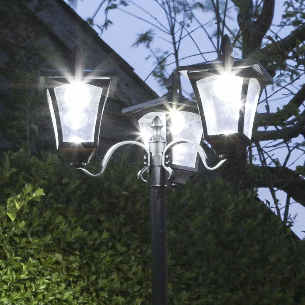 Solar Lamp Post Triple Head 5 Solar Lamp Post Triple Head - Image 3