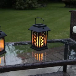 Black Solar Candle Lantern 17.5 Cm 15 Black Solar Candle Lantern 17.5 Cm -Solar Lights Store black candle solar lantern