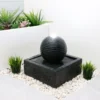 Black Granite Solar Powered Water Feature 2 Black Granite Solar Powered Water Feature -Solar Lights Store black granite solar powered water feature