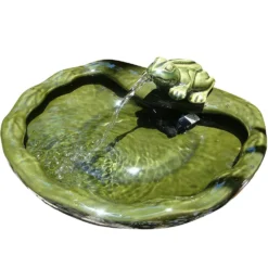 Frog Solar Water Feature Ceramic -Solar Lights Store ceramic frog solar water feature 2 1