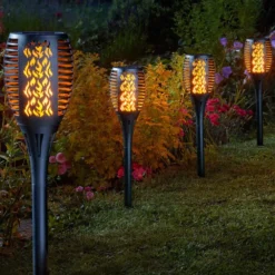 Compact Flaming Torch - Cool Flame (4 Pack) 8 Compact Flaming Torch - Cool Flame (4 Pack) -Solar Lights Store compact flaming torch 1