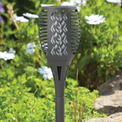 Compact Flaming Torch - Cool Flame (4 Pack) 9 Compact Flaming Torch - Cool Flame (4 Pack) -Solar Lights Store compact flaming torch slate 1