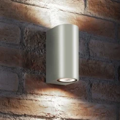Outdoor Wall Lights | Up & Down Lights -Solar Lights Store compact wall light white 2 1