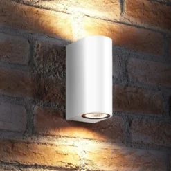Outdoor Wall Lights | Up & Down Lights -Solar Lights Store compact wall light white 3 1