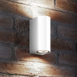 Outdoor Wall Lights | Up & Down Lights -Solar Lights Store compact wall light white 4 1
