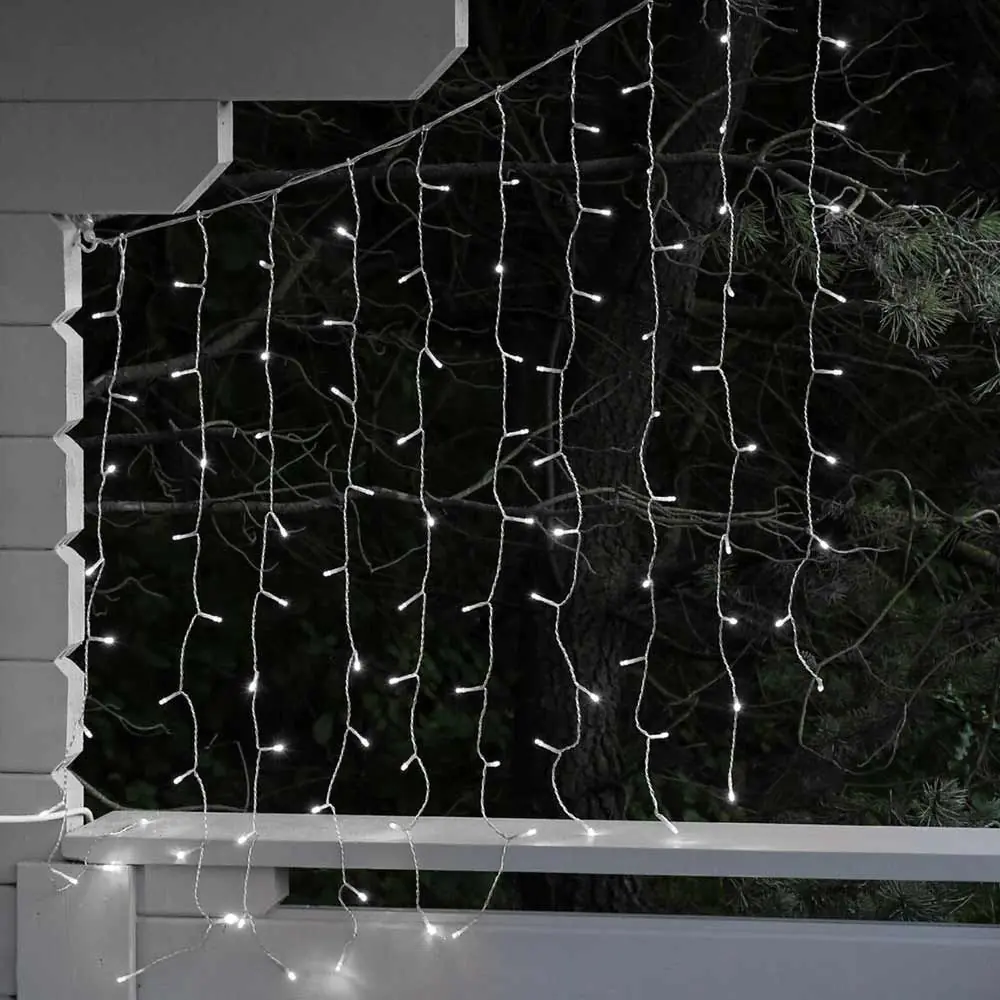 ConnectGo Curtain Lights Connectable Clear Cable 1m X 1m 3 ConnectGo Curtain Lights Connectable Clear Cable 1m X 1m