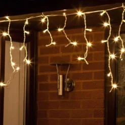 ConnectPro Icicle Lights Twinkle Effect- White Cable - 5m -Solar Lights Store connectpro icicle lights 2