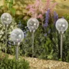 Crystal Globe Solar Stake Lights - Majestic -Solar Lights Store crystal globe solar stake