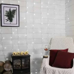 Curtain Lights Connectable Clear Cable 2m X 3m -Solar Lights Store curtain lights connectable clear cable 2m x 3m white