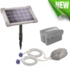 Solar Pond Air Pump Dual Stone With Battery Backup -Solar Lights Store dual air oxygenator with ba