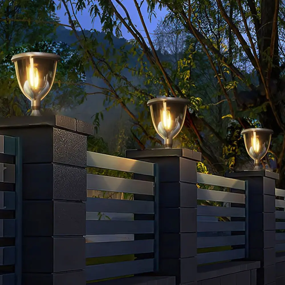 Elena Solar Garden Wall And Lawn Lamps - 2pk 6 Elena Solar Garden Wall And Lawn Lamps - 2pk - Image 4