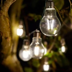 Solar Lights Store 41 Eureka Solar Powered Retro Light Bulb String