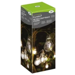Eureka Solar Powered Retro Light Bulb String -Solar Lights Store eureka solar powered retro light bulb string 4