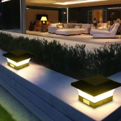 Fence Post Solar Light Caps - 2 Pk -Solar Lights Store fence post solar light caps 3 3