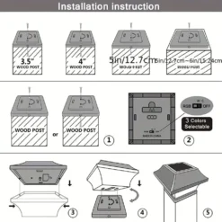 Fence Post Solar Light Caps - 2 Pack -Solar Lights Store fence post solar light caps 5