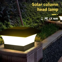 Fence Post Solar Light Caps - 2 Pk -Solar Lights Store fence post solar light caps 5 3