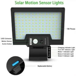 Floodlight Solar 2400 Lumens -Solar Lights Store floodlight solar 9