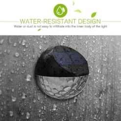 Lunar Garden Fence Solar Lights - Pack Of 4 -Solar Lights Store garden fence solar lights 4