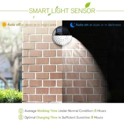 Lunar Garden Fence Solar Lights - Pack Of 4 -Solar Lights Store garden fence solar lights 5