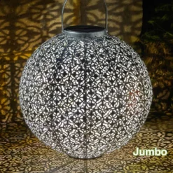 Damask Solar Lantern -Solar Lights Store jumbo damask solar lantern 3