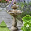 Kingsbury 3 Tier Solar Garden Water Feature Fountain -Solar Lights Store kingsbury 3 tier solar garden water feature fountain