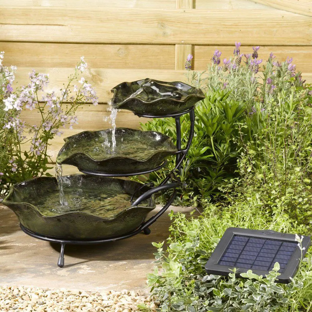 Solar Frog Water Feature | Lilypad Cascade 3 Solar Frog Water Feature | Lilypad Cascade