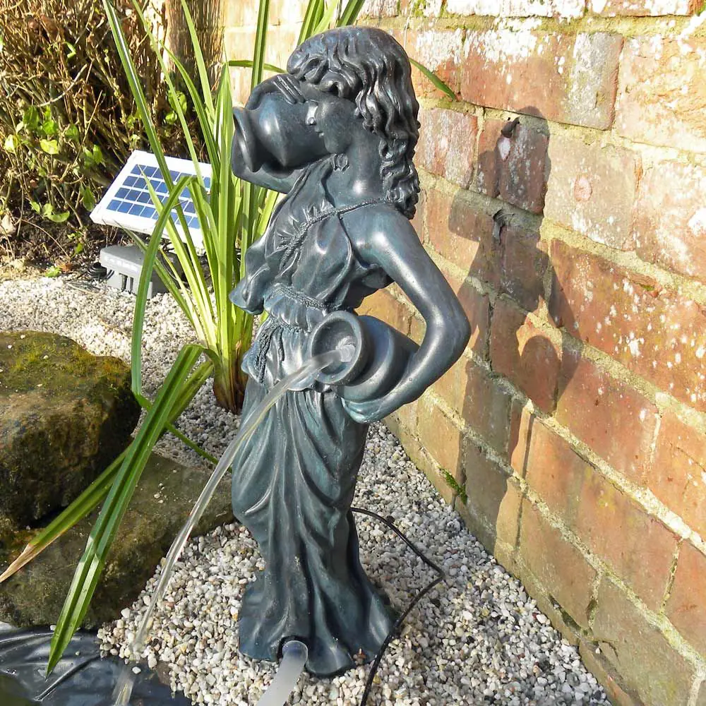 Lucia Solar Pond Spitter Statue 3 Lucia Solar Pond Spitter Statue