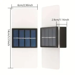 Lumisoft Solar Up Down Lights - 2 Pack -Solar Lights Store lumisoft solar up down light 2