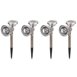 Stainless Steel Mega Solar SpotLight - 2 Pack -Solar Lights Store mega solar spotlight 2