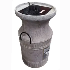 Milk Churn Solar Water Feature -Solar Lights Store milk churn solar water feature 3