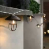 Outdoor Metal Battery Lantern Lights, 10 Warm White LED's -Solar Lights Store outdoor lanter battery fair