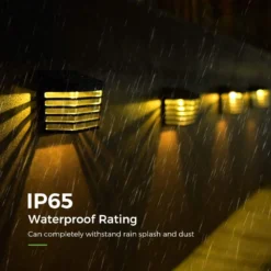 Outdoor Solar Fence Lights (4 Pack) -Solar Lights Store outdoor solar fence lights 4 pack 2