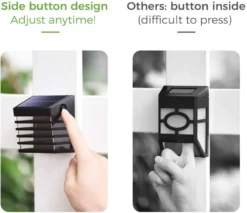 Outdoor Solar Fence Lights (4 Pack) -Solar Lights Store outdoor solar fence lights 4 pack 6