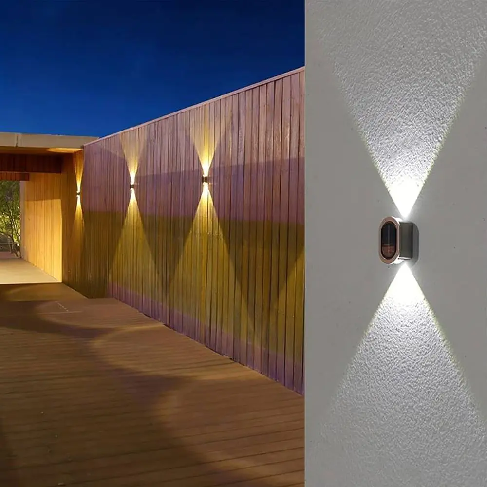 Oval Solar Up Down Light - 4 Pack 3 Oval Solar Up Down Light - 4 Pack