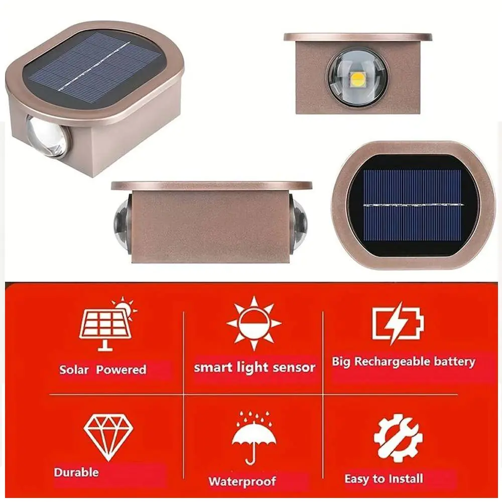 Oval Solar Up Down Light - 4 Pack 8 Oval Solar Up Down Light - 4 Pack - Image 6