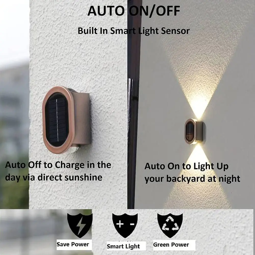 Oval Solar Up Down Light - 4 Pack 6 Oval Solar Up Down Light - 4 Pack - Image 4