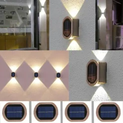 Oval Solar Up Down Light - 4 Pack 12 Oval Solar Up Down Light - 4 Pack -Solar Lights Store oval solar up down light 4 pack 6