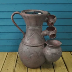 Pitcher Cascade Solar Water Feature -Solar Lights Store pitcher cascade 4