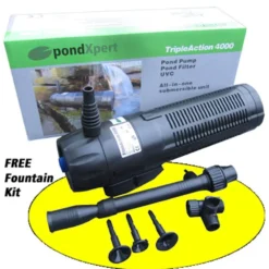 Pond Filter / UV Steriliser / 2000L/H Pump / Fountain All In One System