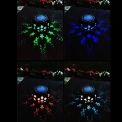 PowerBee Colour Changing LED Garden Solar Table Light In Ochre -Solar Lights Store red table light 3