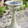 Rochester Solar Bird Bath -Solar Lights Store rochester solar bird bath 1