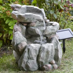 Rock Fall Solar Garden Water Feature