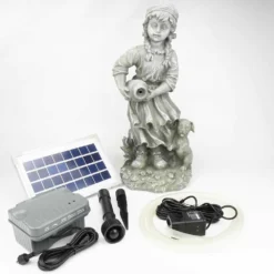 Rosie Solar Pond Spitter Statue 9 Rosie Solar Pond Spitter Statue -Solar Lights Store rosie solar pond spitter statue 3
