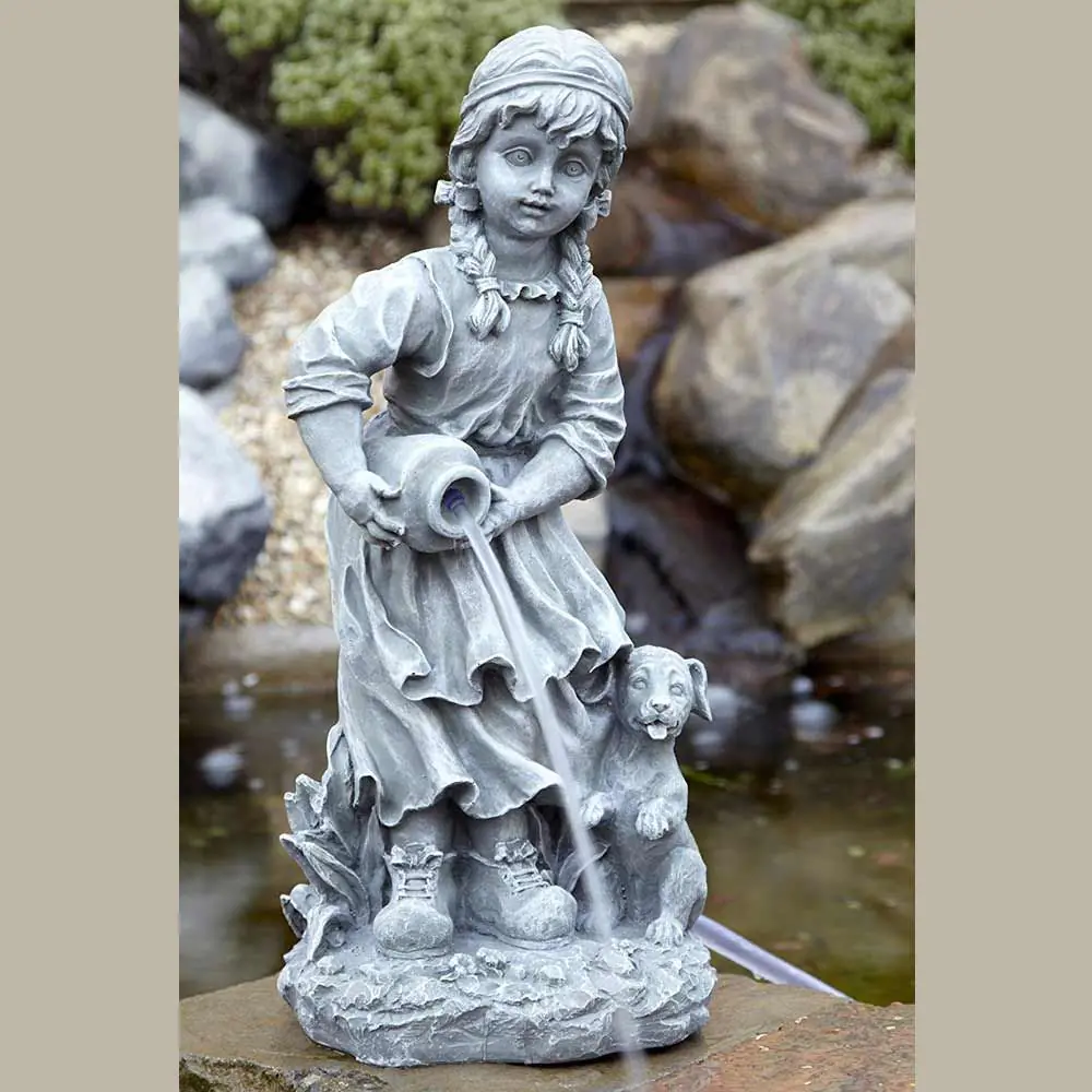 Rosie Solar Pond Spitter Statue 3 Rosie Solar Pond Spitter Statue